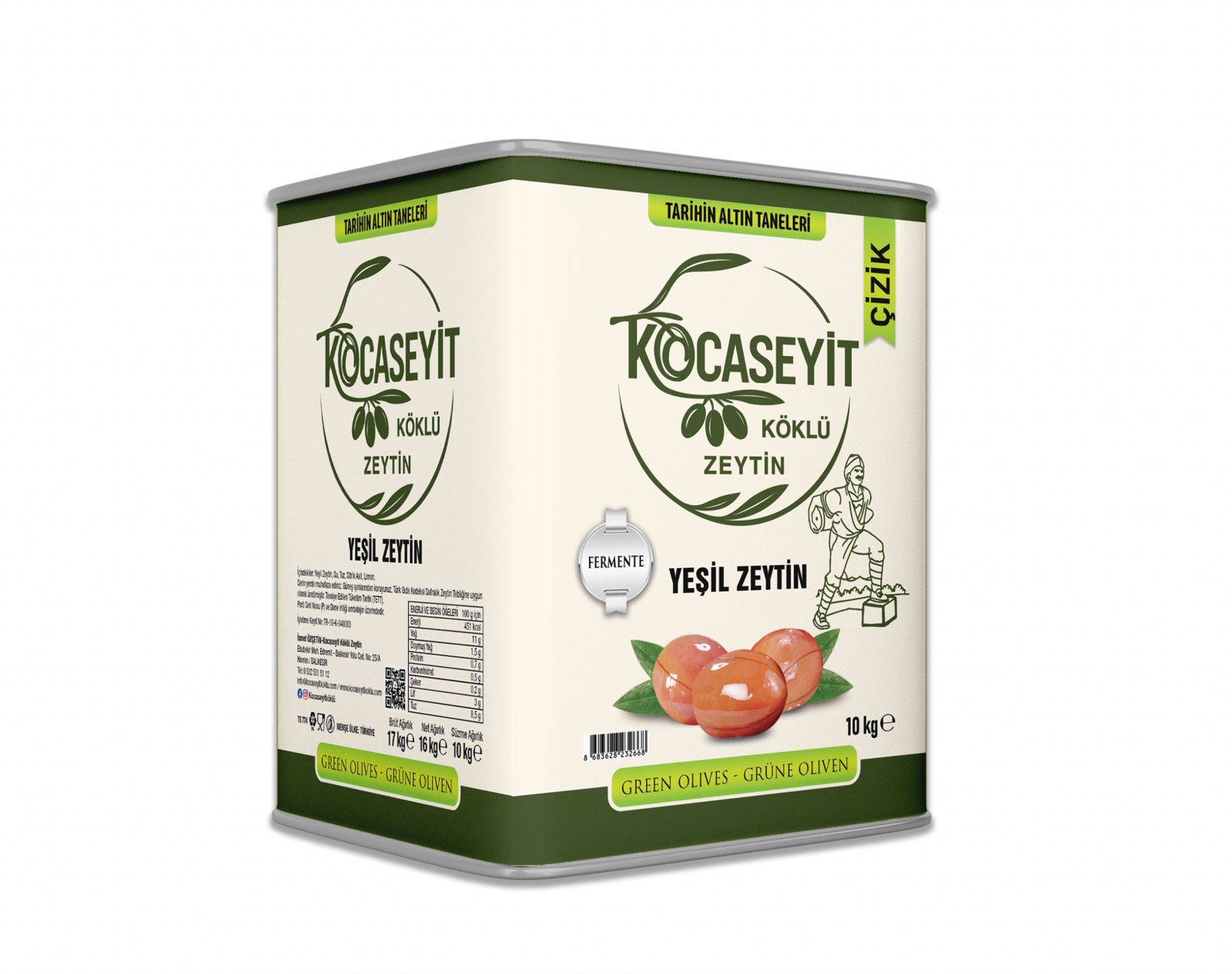Kocaseyit Köklü 10 kg Pembe Çizik Zeytin 2XS 351-380 kalibre | H